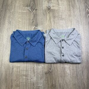 Stio Short Polo Shirts Short Sleeve Stretch Pocket Hiking Casual Lot of 2 Medium